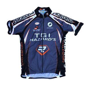 SQUADRA TGI Hazard's Patagonia Full Zip Cycling Jersey SMALL Men's Grey Bike​